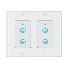 No Neutral Smart Life Tuya APP Alexa Google Home Voice Control 2 Way 2 Gangs US New WiFi ZigBee Smart Push Button Wall Switch